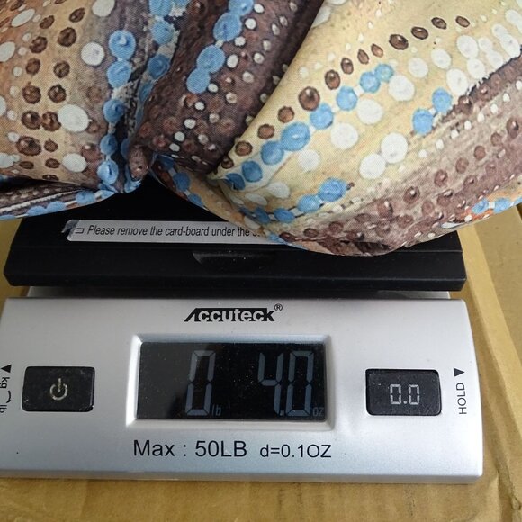 Shein Brown Blue Cold Shoulder Blouse Abstract Dot Print Top Women Size XL 12 - Picture 7 of 7